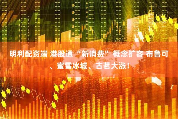 明利配资端 港股通 “新消费” 概念扩容 布鲁可、蜜雪冰城、古茗大涨！