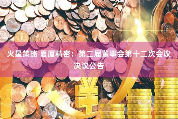 火星策略 夏厦精密：第二届董事会第十二次会议决议公告
