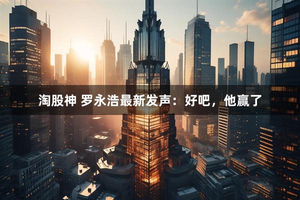 淘股神 罗永浩最新发声：好吧，他赢了