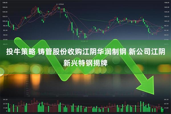 投牛策略 铸管股份收购江阴华润制钢 新公司江阴新兴特钢揭牌